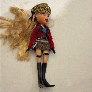 Fashionable Doll with Red Jacket and Blonde Hair